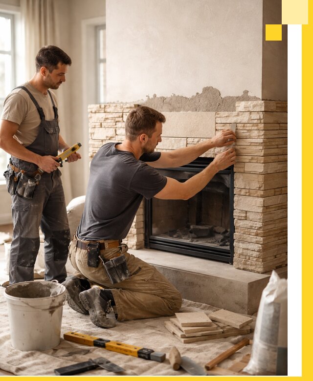 Установка и монтаж каминов для загородного дома в Иванове