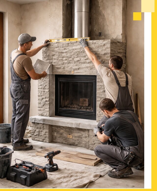 Профессиональный монтаж каминов под ключ в Иванове для дома