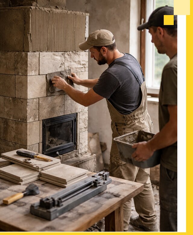 Профессиональная облицовка печей в Иванове: керамика и камень