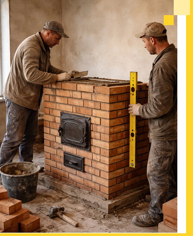 Отопительные печи под ключ в Иванове, установка и сборка