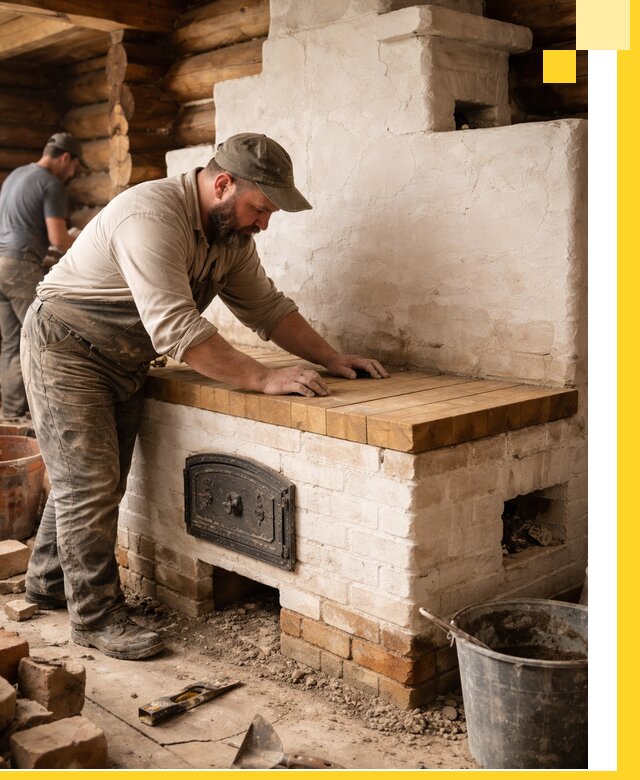 Проектирование и установка русской печи с лежанкой в Иванове