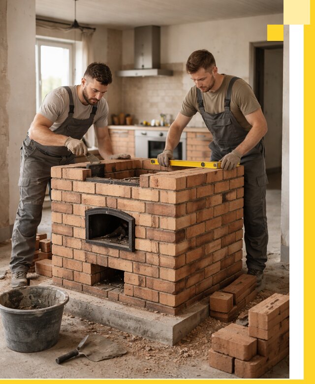 Установка и монтаж печей в частном доме в Иванове под ключ