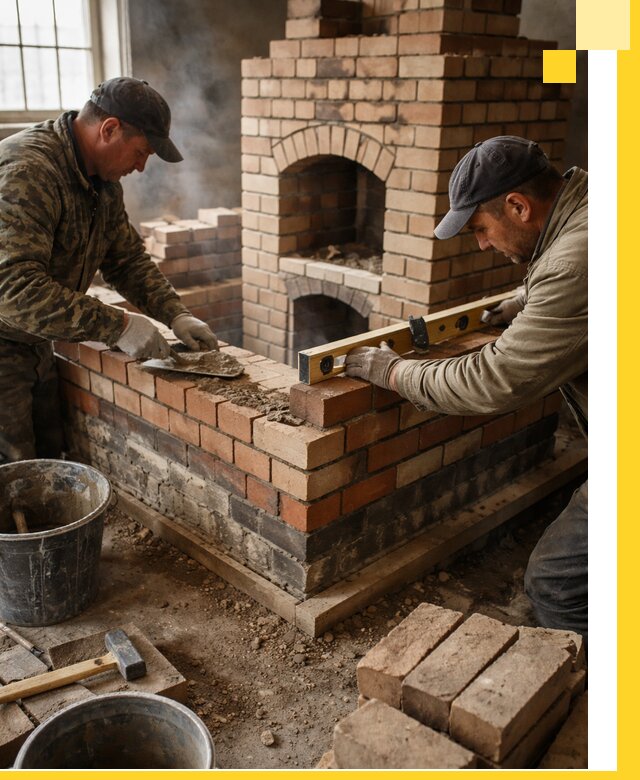 Изготовление и монтаж печей и каминов из кирпича в Иванове