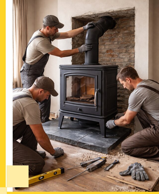 Монтаж печи камина в частном доме в Иванове от 25830 р. | ЭриданВнв