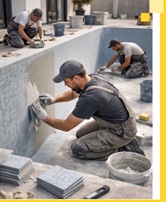 Облицовка бассейнов в Иванове плитка мозаика гидроизоляция