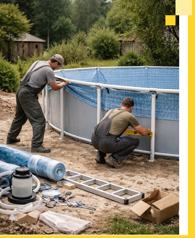 Установка и монтаж каркасных бассейнов в Иванове под ключ