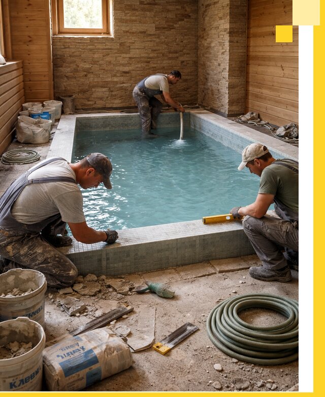 Проектирование и строительство бассейнов для бани в Иванове