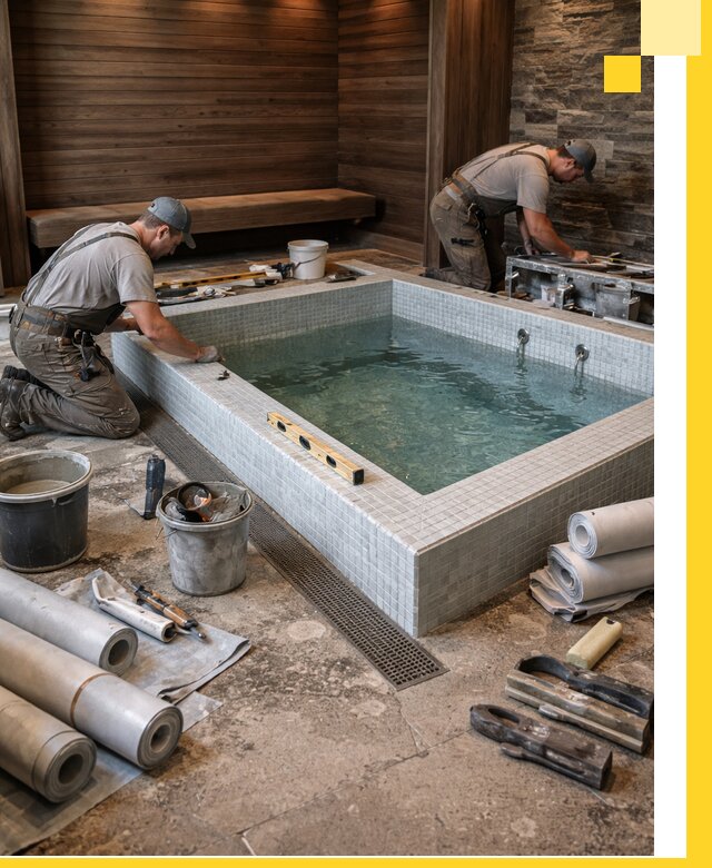 Установка и строительство бассейнов для сауны в Иванове