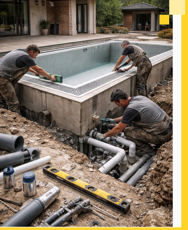 Строительство переливных бассейнов в Иванове под ключ