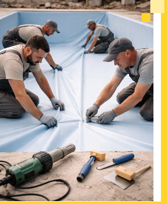 ПВХ пленка для бассейнов с монтажом и гарантией в Иванове