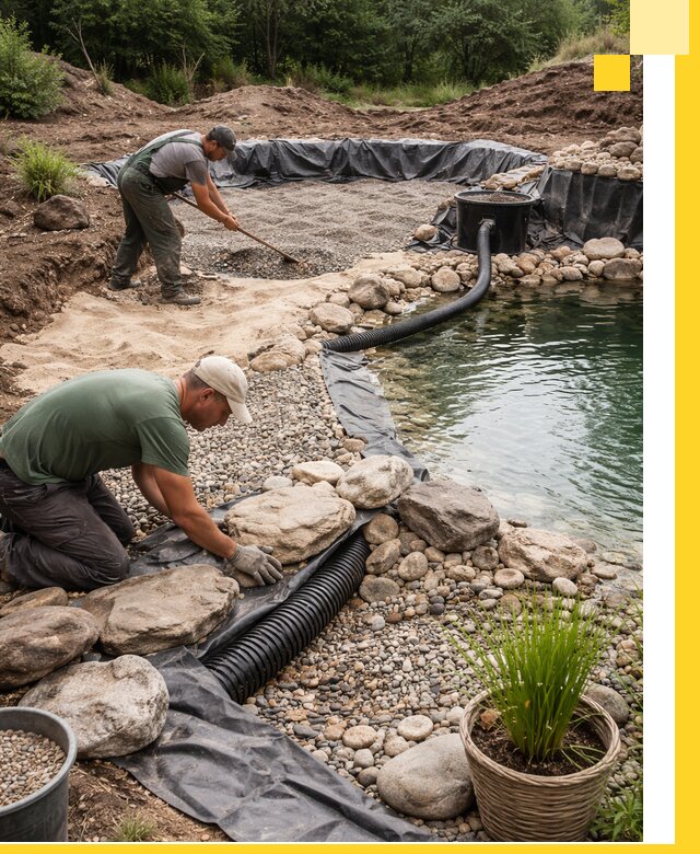 Строительство природных бассейнов и озер в Иванове под ключ