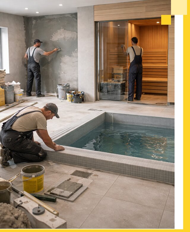 Проектирование и строительство сауны с бассейном в Иванове