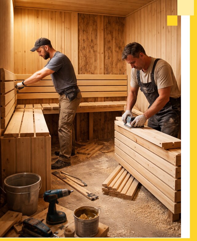 Профессиональный комплексный ремонт саун под ключ в Иванове