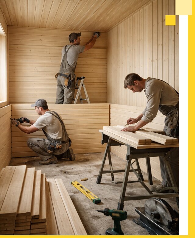 Обшивка саун в Иванове из натуральной древесины под ключ