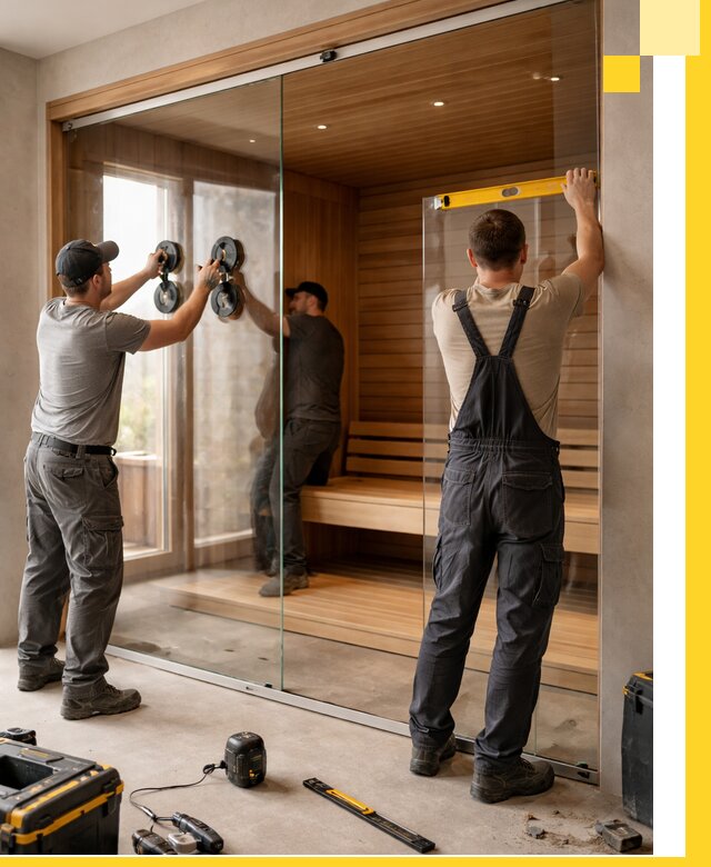 Производство и монтаж стеклянных саун под ключ в Иванове