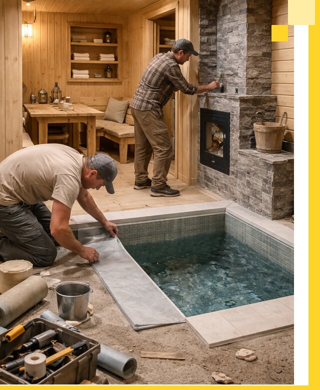 Строительство бань с комнатой отдыха под ключ в Иванове