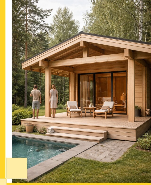 Бани с террасой под ключ в Иванове от 619920 р. | ЭриданВнв