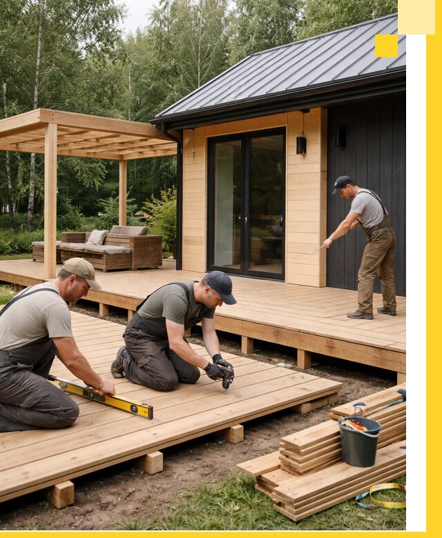 Строительство бань с террасой и бассейном под ключ в Иванове