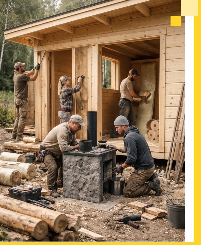 Купить баню под ключ в Иванове строительство монтаж отделка