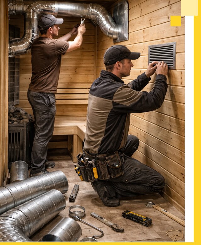 Проектирование и монтаж вентиляции бани в Иванове под ключ