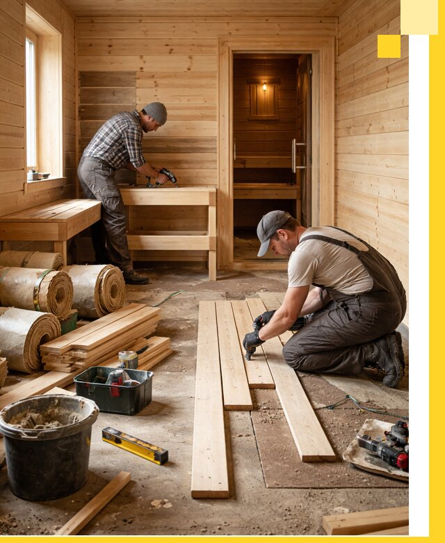 Индивидуальный проект бани с комнатой отдыха под ключ в Иванове