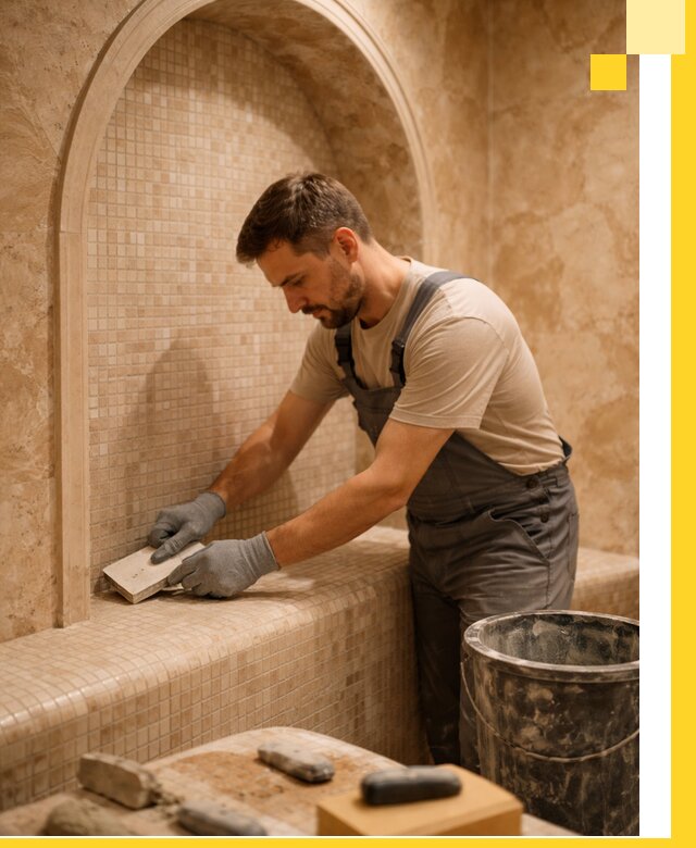 Профессиональная отделка хамамов с мозаикой под ключ в Иванове