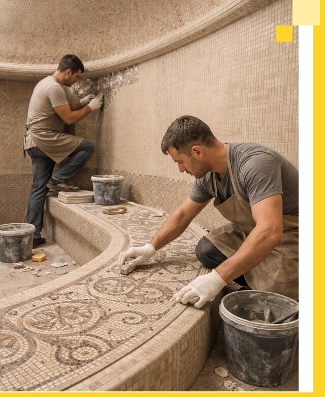 Плитка для хамама в Иванове, укладка, подбор и поставка